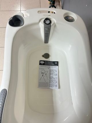 Bañera para bebé con soporte y termómetro