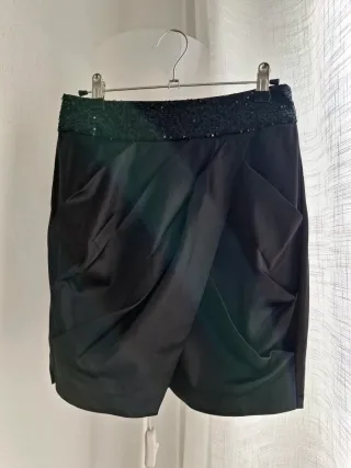 Falda fiesta lentejuelas negra