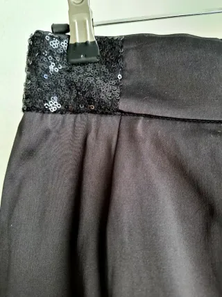 Falda fiesta lentejuelas negra