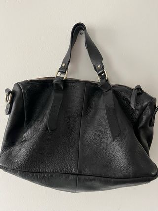 Bolso Piel Zara Flores Bordadas Tachuelas