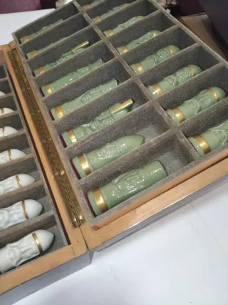 Juego Ajedrez Cerámica Vintage Figuras Reyes