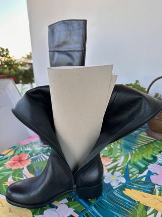 Stivali neri in pelle