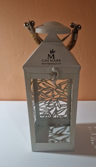 Porta bottiglia/espositore a lanterna Gin mare