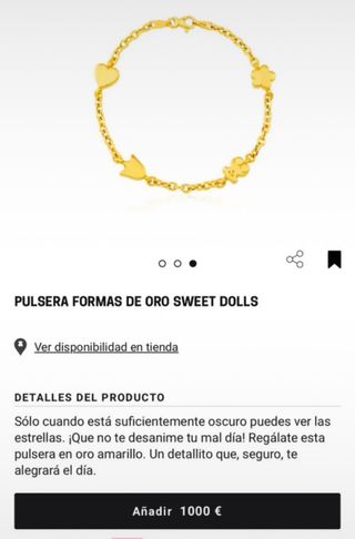 Pulsera Tous oro 18k