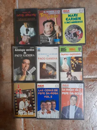 Lote 9 Cintas Cassette Comedia y Monólogos