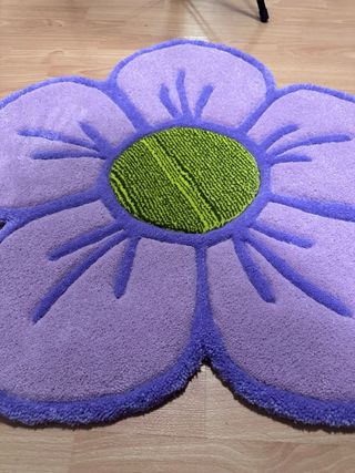 Alfombra Tufting Flor Lila