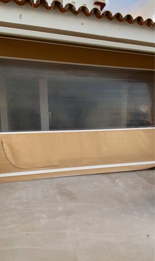 Tessuto verticale arrotolabile color sabbia/trasparente