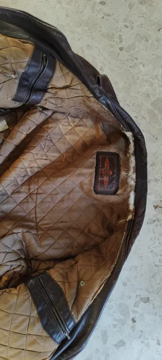 Giubbotto vintage anni 80 marrone