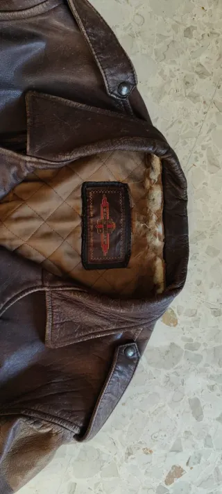 Giubbotto vintage anni 80 marrone