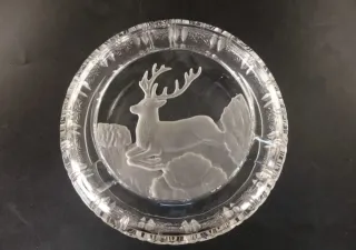 Cenicero Cristal Labrado Ciervo