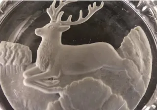 Cenicero Cristal Labrado Ciervo