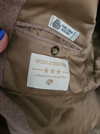 Giacca uomo lana invernale beige