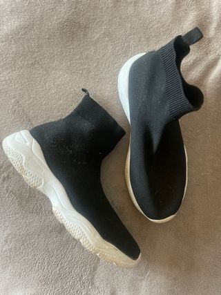 Playeros calcetín negros y blancos