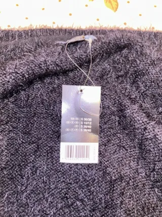 Cardigan Lungo Nero Morbido Taglia S