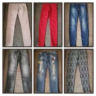 Pantalón vaquero pitillo desgastado