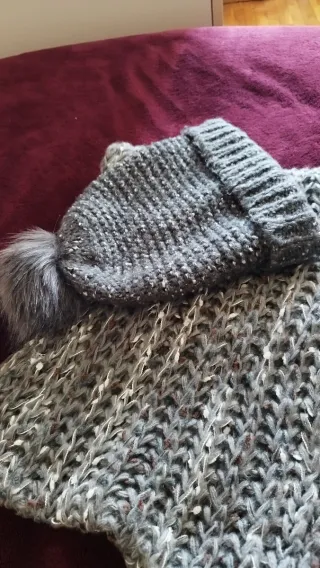 Set Sciarpa e Berretto Lana Glitter