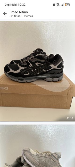 Zapatillas ASICS Gel Negras y Grises