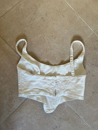 Top Zara Blanco Talla M