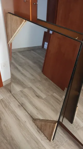 Grande specchio in vetro e marmo per ingresso