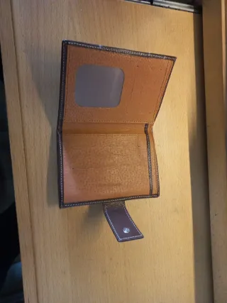 Cartera monedero piel combinada