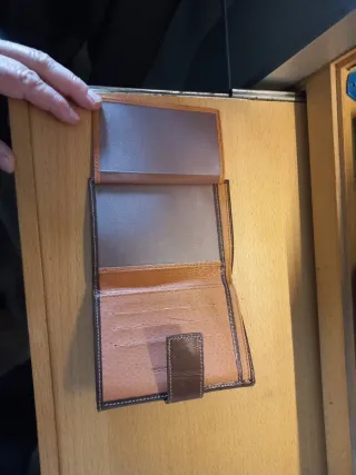 Cartera monedero piel combinada