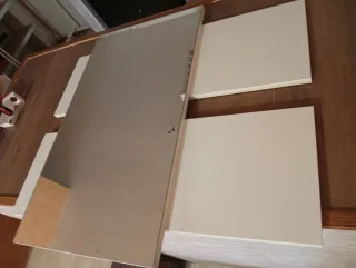 Specchio ingresso in legno e vetro