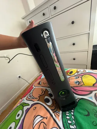 Consola Xbox 360 Negra + 1Mando + 1Juego cables