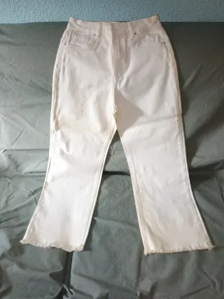 Pantalón vaquero blanco Toxil mujer Talla M/38