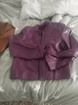 2 Chaquetas Piel Talla M (Camel y Burdeos)