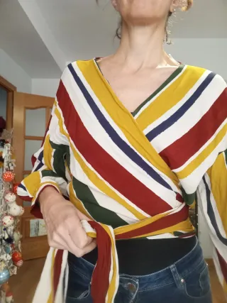 Top cruzado Zara rayas