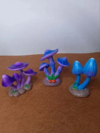 Set 3 Funghi Decorativi Magici