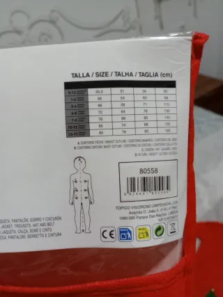 Disfraz Elfo Talla 3-4 Años Está sin usar....