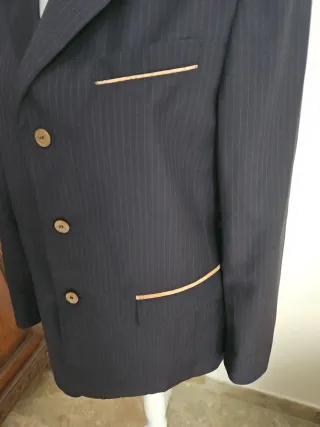 Giacca elegante donna blu a righe