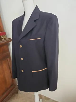 Giacca elegante donna blu a righe