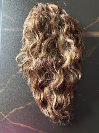 Coleta postiza rizada 35 cm