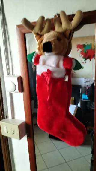 Addobbi Natalizi Babbo Natale Tessuto