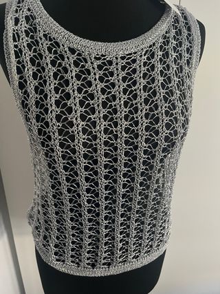 Jersey Zara Plateado Talla L