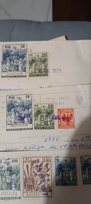 Lote de pólizas antiguas españolas