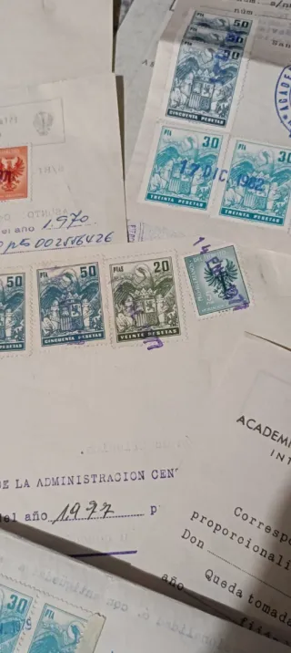 Lote de pólizas antiguas españolas