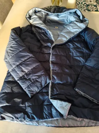 Anorak Plumas Ligero Talla S/M Azul