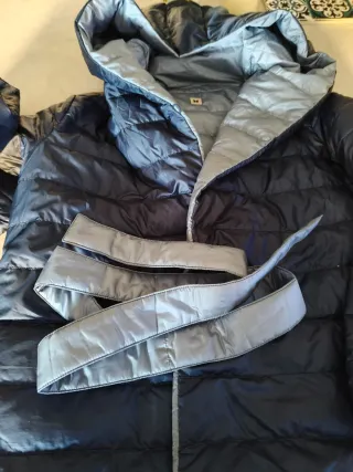 Anorak Plumas Ligero Talla S/M Azul