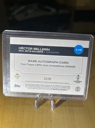 Carta Bellerin Autografiada 03/99