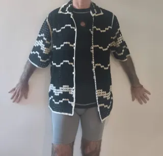 Camisa crochet estilo Chanel