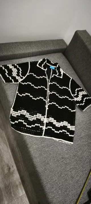 Camisa crochet estilo Chanel