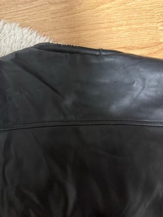 Chaqueta Zara Cuero Negra Talla S Zara