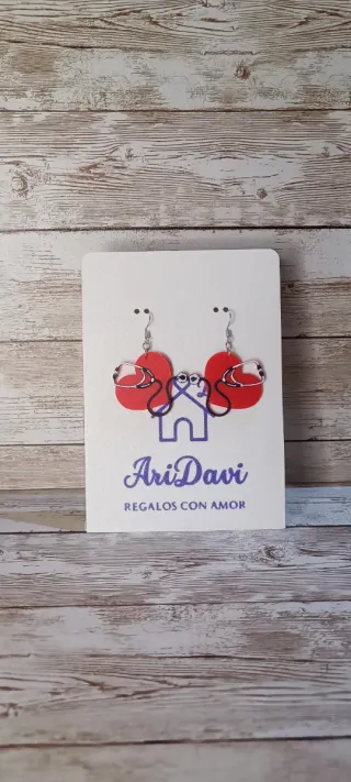 Pendientes Corazón Estetoscopio 3D