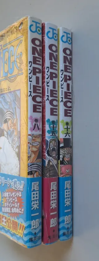 One piece tomos 8, 15 & 16 en japonés
