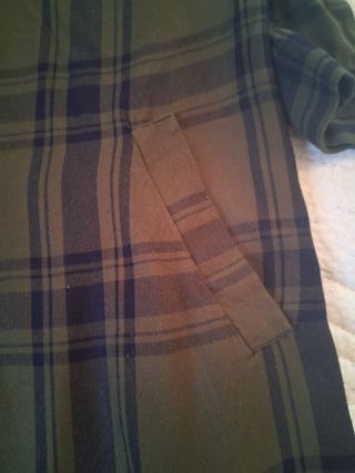 Sobrecamisa Zara Cuadros Verde Talla Única