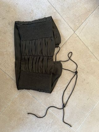 Top Zara Talla S Verde Oliva