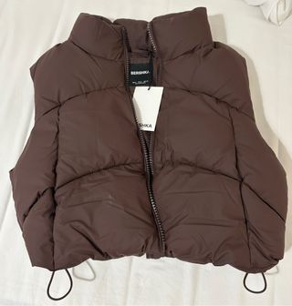 Chaleco Bershka marrón talla S nuevo